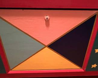 E32 - $75. Painted Lane Cedar Chest. Measures 47" wide x 17.5" deep x 19" tall.