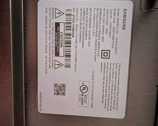 E89 - $175. 55" Samsung Smart TV. Model UN55TU690TFXZA.