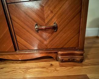 E31 - $175. Art Deco Waterfall Wardrobe. Measures 36" wide x 19" deep x 60.25" tall.