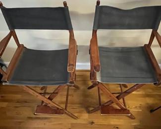 E66 - $100 PAIR of Directors Chairs. Measures 23" x 29" floor to seat x 47.5" tall.