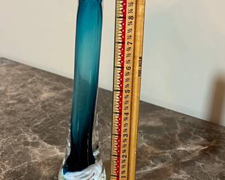 E86 - $125. Richard Jolley Signed Art Glass Vase.