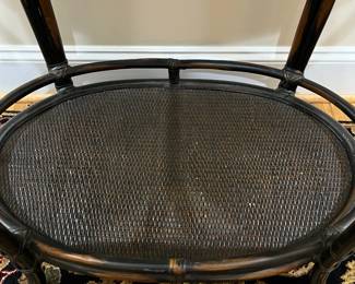 E37 - $60. 2 Piece Serving Tray Table. Top Lifts off to serve. Measures 32" x 20" wide x 34" tall.