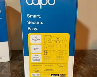 E83 - $100 EACH. TP-Link Tapo Solar-Powered Security Camera Kit. TC85 Kit. Each box has 3 cameras