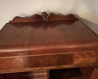 E31 - $175. Art Deco Waterfall Wardrobe. Measures 36" wide x 19" deep x 60.25" tall.
