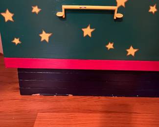 E35 - $95. Painted Dresser. Measures 50" wide x 18" deep x 32" tall.