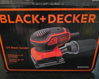 G5 - $25. Black & Decker 1/4 sheet sander. Looks very gently used.