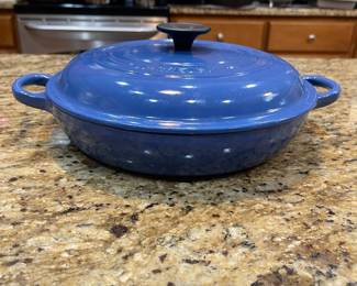 E15 - $100. Le Creuset 10" Shallow Braiser. 2 1/4 quart. #26. New with Tag on Bottom.