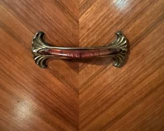 E31 - $175. Art Deco Waterfall Wardrobe. Measures 36" wide x 19" deep x 60.25" tall.