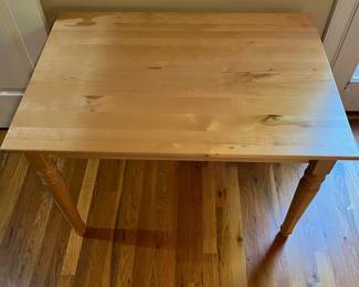 E46 -$75. Maple Coffee Table. Measures 40"x 28" x 25.75" tall. Solid wood - big enough for a puzzle!