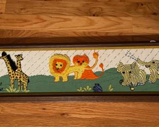 E126 - $30. Long Needlepoint for Childs Room.