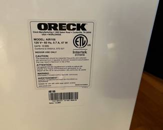 E93 - $60 Each. 3 available. Oreck Air Purifier. Model AIR108. (2 of 5 pending)