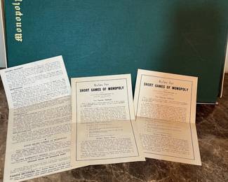 E72 - $125. 1936 Monopoly Board Game.