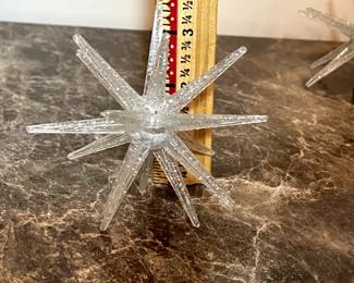 E123 - $60 for 17. 2 sets available. Vintage MCM Atomic Star Christmas Lights.