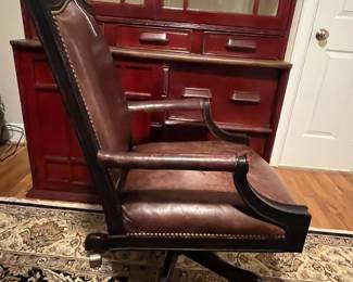 E108 - $60 each. Leather rolling office chairs. In very good used condition. Seats show the most wear. Very comfortable.