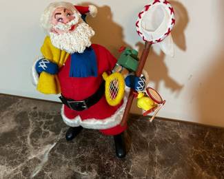 E6 - $100. Vintage Roldan Klumpe Cloth Santa