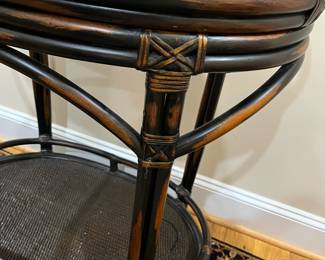 E37 - $60. 2 Piece Serving Tray Table. Top Lifts off to serve. Measures 32" x 20" wide x 34" tall.