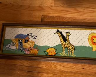 E126 - $30. Long Needlepoint for Childs Room.