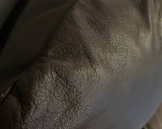 detail of leather sectional