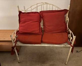 Shabby Chic Iron Bench