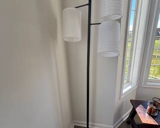 Floor Lamp w/White Shades