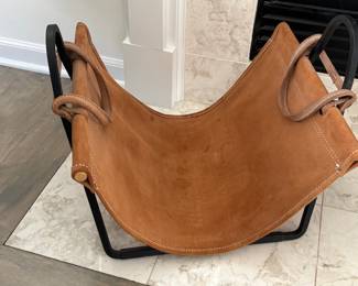 Suede Firewood Holder