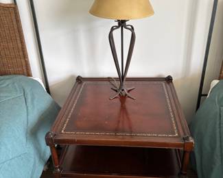 Vintage Leather Top Table