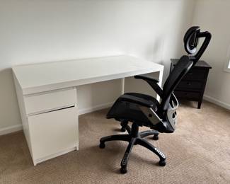 White Desk, Office Chair