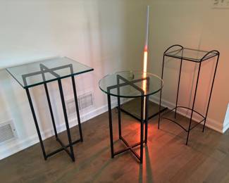 3 Metal/Glass Tables