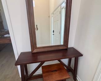 Entry Table, Bench, Lg. Mirror