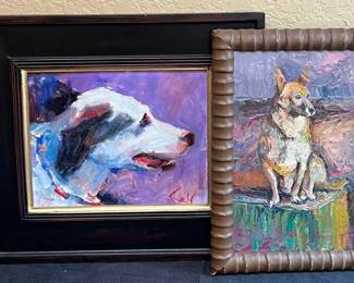 2 Dog Paintings