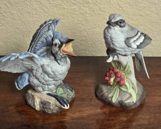 Boehm Blue Gray Porcelain Bisque Birds