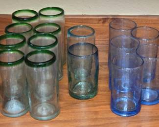 15 Hand Blown Glasses