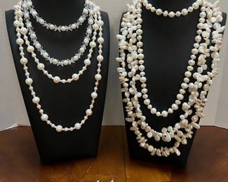 5 Pearl Necklaces