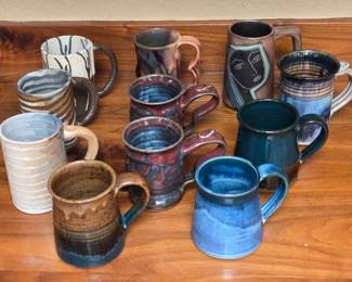 Handmade Pottery Mugs Most Signed