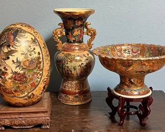 3pc Large Asian Pottery
