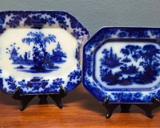 2 Blurred Blue Platters