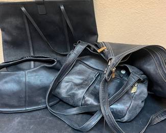 4 Black Leather Bags Monsac, Libaire, Jack Georges More