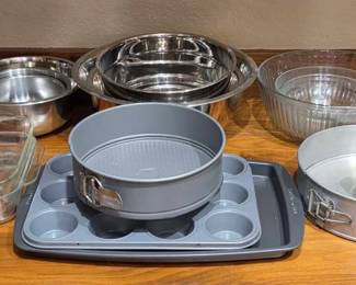 Metal Mixing Bowls Baking Pans