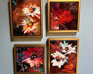 4pc Floral Art Set
