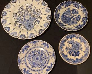 Decorative Wall Plates 3 Delfts Bleau