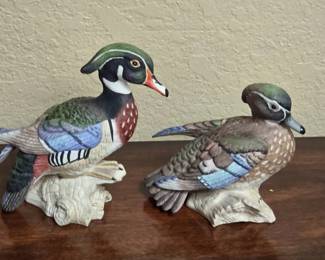 2 Boehm Porcelain Bisque Mallards