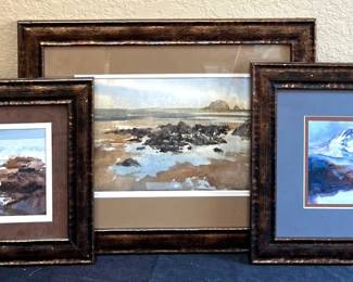 By The Water 3 Paintings