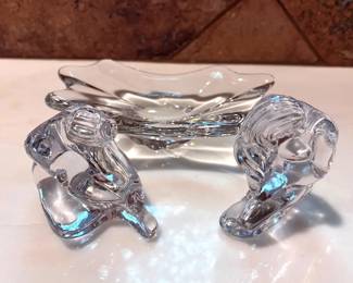 Baccarat Dish Signed Art Glass