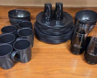 Dansk Black Oragami Dishware