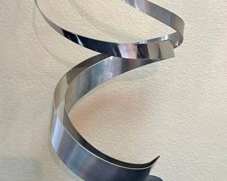 Silver Spiral Sculpture