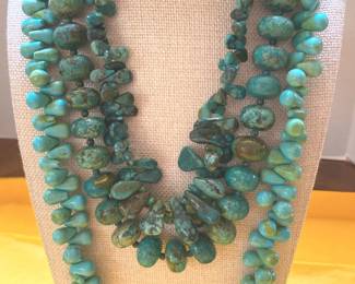 3 Turquoise Colored Necklaces