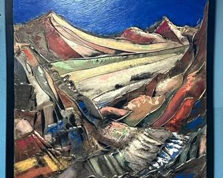 Large 3D Mountain Painting