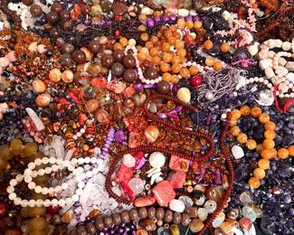 RedOrangePurplePink Loose Beads