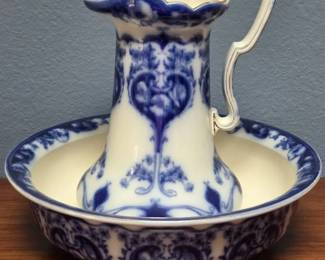 Blurred Blue Pitcher Wash Basin