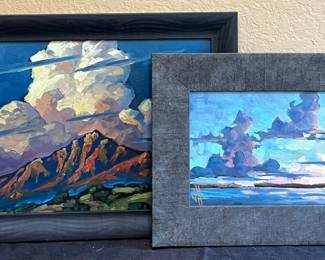Beautiful Skies 2 Signed Paintings